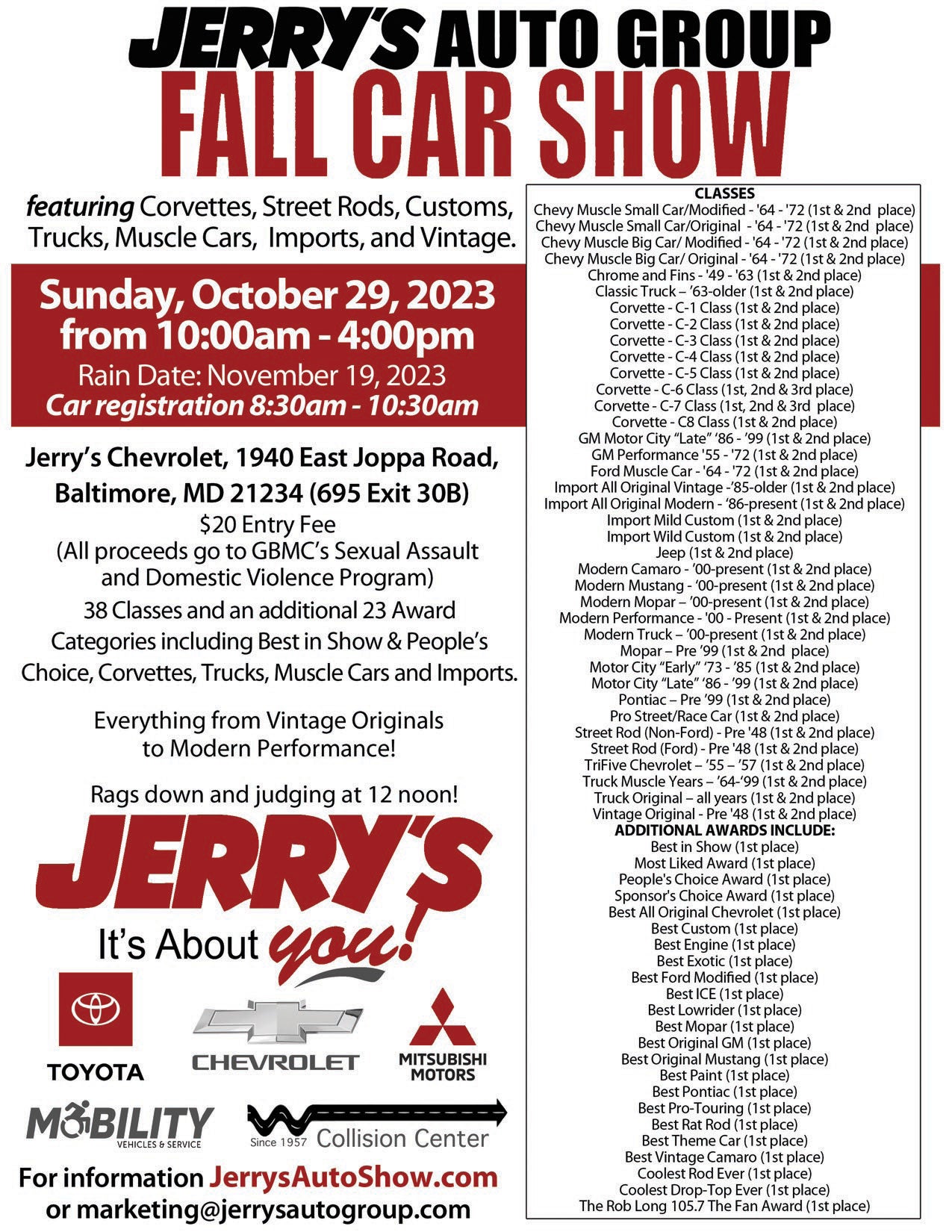 Jerrys Fall Car Show Baltimore